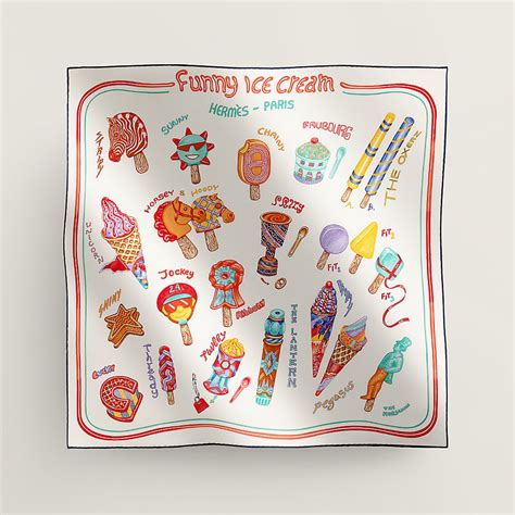 Hermes funny ice cream scarf